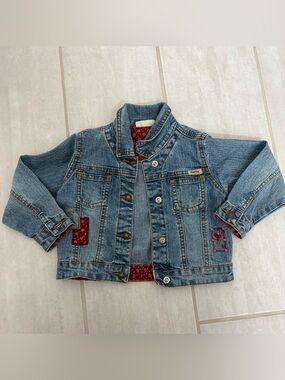 Levi Strauss Signature Denim Jacket with Embroidered Flowers Girls Size 24 Month